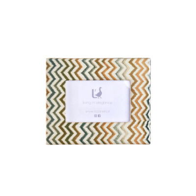 L'Oca Nera - Ethno Chic - Portafoto rettangolare piccolo in ceramica dal design moderno - Colore: Multicolore - Foto 10x15 - SKU: 1F147