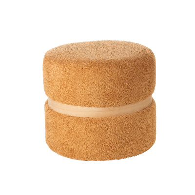 L'Oca Nera - Contemporaneo - Pouf con struttura in legno e rivestimento in tessuto dal design moderno - Colore: Arancione - SKU: 1A137