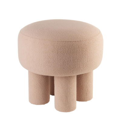L'Oca Nera - Neo Classic - Pouf moderno da salotto con struttura in legno e rivestimento in tessuto - Colore: Rosa Antico - SKU: 1A154