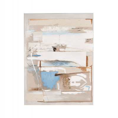 L'Oca Nera - Modern Country - Quadro astratto moderno acrilico su tela con applicazione foglia oro 90x120 - SKU: 1Q282