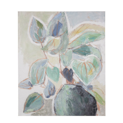 L'Oca Nera - Ethno Chic - Quadro verticale con motivi floreali acrilico su tela 100x120 - SKU: 1Q244