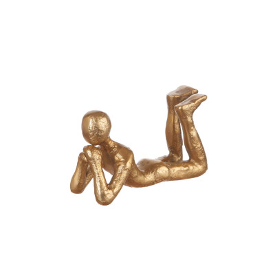 L'Oca Nera - Fashion - Scutura da tavolo in allumino uomo pensante - Colore: Oro - SKU: 1L153
