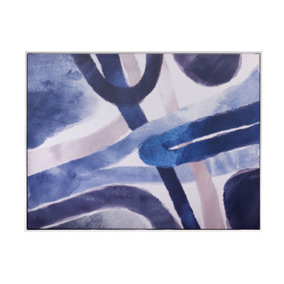 L'Oca Nera - Urban - Stampa serigrafica su tela con soggetto astratto con cornice 120x90 - Colore: Blu - SKU: 1Q188