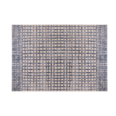 L'Oca Nera - Orizzonti - Tappeto in tessuto con decoro a rilievo moderno 160X230 - Colore: Blu - SKU: 1H113
