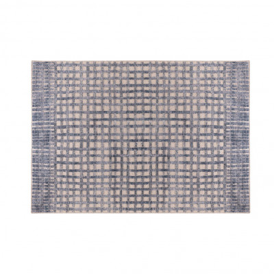 L'Oca Nera - Orizzonti - Tappeto in tessuto con decoro a rilievo moderno 200x290 - Colore: Blu - SKU: 1H114