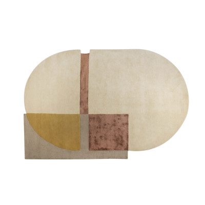 L'Oca Nera - Neo Classic - Tappeto in tessuto sagomato con decoro moderno 160x230 - Colore: Multicolore - SKU: 1H177