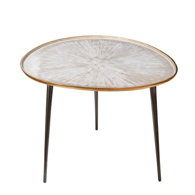 L'Oca Nera - Contemporaneo - Tavolino medio da salotto con struttura in alluminio - Colore: Bianco - SKU: 1J178