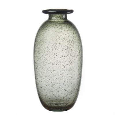 L'Oca Nera - Ethno Chic - Vaso alto svasato in vetro dal design moderno - Colore: Verde Scuro - SKU: 1M199