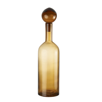 L'Oca Nera - Contemporaneo - Vaso bottiglia alta in vetro ambrato con tappo - Colore: Ambra - SKU: 1M148