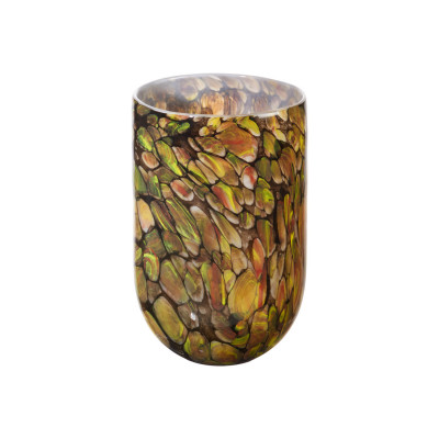 L'Oca Nera - Ethno Chic - Vaso da arredo per interni in vetro basso - Colore: Multicolore - SKU: 1M353
