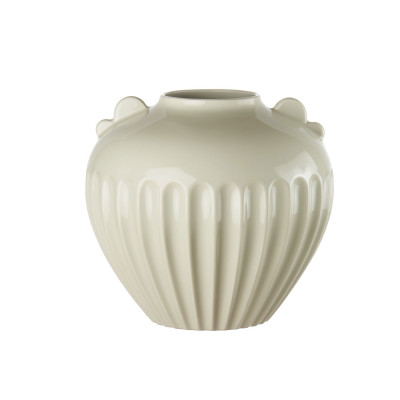L'Oca Nera - Fashion - Vaso di ceramica dalle linee moderne basso - Colore: Tortora - SKU: 1M189