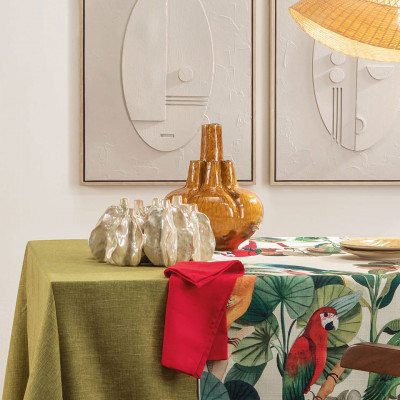 L'Oca Nera - Ethno Chic - Vaso in ceramica dal design moderno - Colore: Arancione - SKU: 1M289