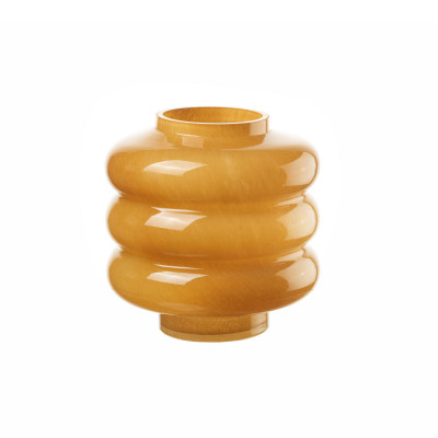 L'Oca Nera - Contemporaneo - Vaso in vetro piccolo interamente decorato a mano - Colore: Arancione - SKU: 1M278
