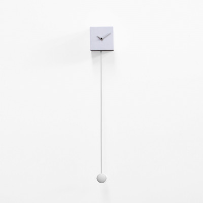 Progetti - Orologio da parete a pendolo di design "Long_time" - Colore: Bianco - SKU: 021700BI
