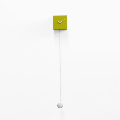 Progetti - Orologio da parete a pendolo di design "Long_time" - Colore: Verde Acido - SKU: 021700VE