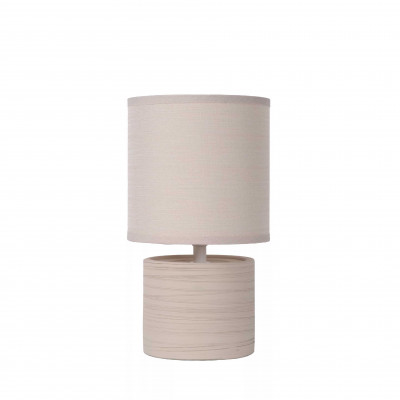 Lucide Greasby Abajour da comodino base in ceramica e diffusore in cotone dal design moderno Colore: Crema