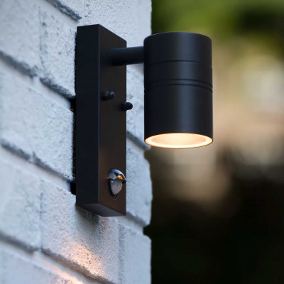 Lucide - Arne LED - Applique a LED da esterno con struttura in acciaio dal design moderno - 1 Lampadina GU10 5W - Lumen 350 - Gradi Kelvin 3000k Luce Calda - 44 - SKU: 14866/05/