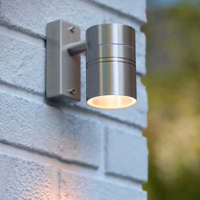 Lucide - Arne LED - Applique a LED da esterno con struttura in acciaio e un diffusore moderno - 1 Lampadina GU10 5W - Lumen 350 - Gradi Kelvin 3000k Luce Calda - 44 - SKU: 14867/05/