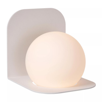 Lucide - Davy - Applique da bagno in metallo con diffusore in vetro - Colore: Bianco - 1 Lampadina - G9 - 33W - IP44 - SKU: 04211/01/31