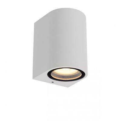 Lucide Zaro Applique da esterno con struttura in alluminio arrotondata dal design moderno Colore: Bianco