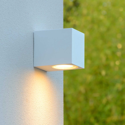 Lucide - Zaro - Applique da esterno con struttura in alluminio cubica dal design moderno - 1 Lampadina GU10 35W - 44 - SKU: 69800/01/