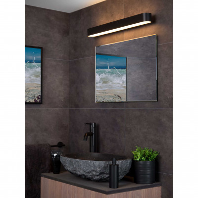 Lucide - Madelon - Applique da parete a LED con struttura in metallo dalle linee moderne - Colore: Nero - 1 Lampadina Led Integrato 9W - Lumen 450 - Gradi Kelvin 3000k Luce Calda - IP20 - SKU: 04209/12/30