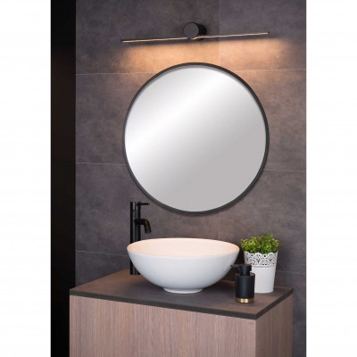 Lucide - Mizar - Applique da parete a LED struttura in alluminio grande dal design minimalista - Colore: Nero - 1 Lampadina Led Integrato 11W - Lumen 460 - Gradi Kelvin 3000k Luce Calda - 44 - SKU: 12201/90/30