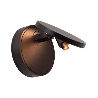 Lucide - Ufor - Applique da parete con diffusore a LED dimmerabile dal design moderno - Colore: Nero - 1 Lampadina Led Integrato 6W - Lumen 500 - Gradi Kelvin 2200k-3000k - IP20 - SKU: 57251/06/30