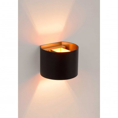 Lucide - Xio - Applique da parete con LED dimmerabile e struttura in alluminio rotonda moderna - Colore: Nero - 1 Lampadina - G9 - 4W - Lumen 350 - Gradi Kelvin 3000k Luce Calda - IP20 - SKU: 09218/04/30