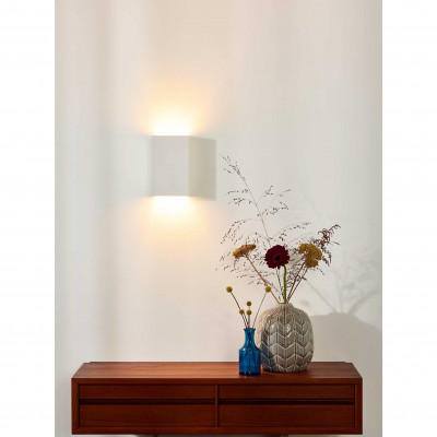 Lucide - Gipsy - Applique da parete con struttura cubica in cemento dal design moderno - Colore: Bianco - 1 Lampadina G9 40W - 20 - SKU: 35201/18/31