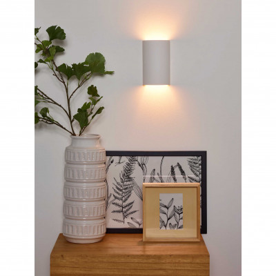 Lucide - Gipsy - Applique da parete con struttura in cemento dal design moderno - Colore: Bianco - 1 Lampadina G9 40W - 20 - SKU: 35200/18/31