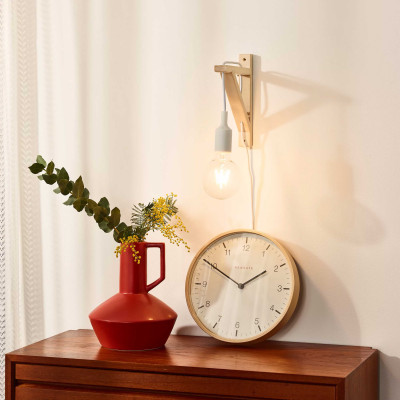 Lucide Fix Wall Applique da parete con struttura in legno dal design moderno e minimalista Colore: Bianco