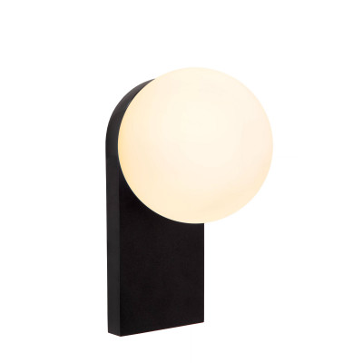 Lucide - Tassa - Applique da parete per bagno a LED dimmerabile - Colore: Nero - 1 Lampadina Led Integrato 10W - Lumen 600 - Gradi Kelvin 2200k-3000k - IP44 - SKU: 57250/10/30