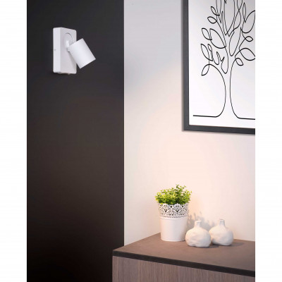 Lucide Nigel Applique in alluminio LED integrato orientabile e dimmerabile dal design moderno Colore: Bianco