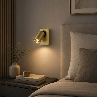 Lucide Nigel Applique in alluminio LED integrato orientabile e dimmerabile dal design moderno Colore: Oro