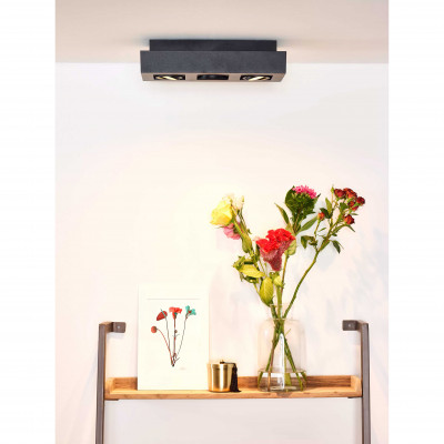 Lucide - Xirax - Faretto 3 diffusori a LED orientabili e struttura in alluminio di design moderno - 3 Lampadine GU10 5W - Lumen 320 x3 - Gradi Kelvin 3000k Luce Calda - IP20 - SKU: 09119/16/