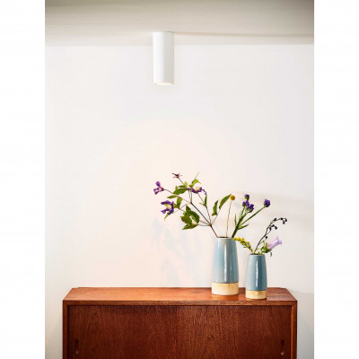 Lucide - Gipsy - Faretto alto da soffitto con struttura cilindrica in cemento dal design moderno - Colore: Bianco - 1 Lampadina GU10 35W - 20 - SKU: 35100/17/31