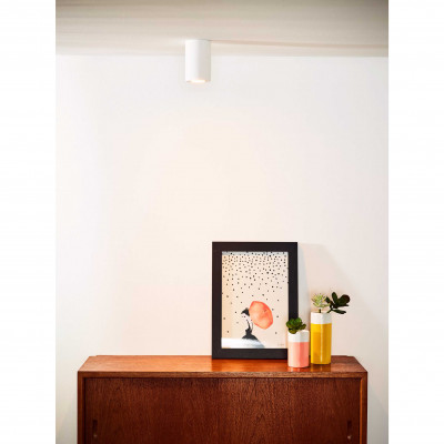 Lucide - Gipsy - Faretto basso da soffitto con struttura cilindrica in cemento dal design moderno - Colore: Bianco - 1 Lampadina GU10 35W - 20 - SKU: 35100/11/31