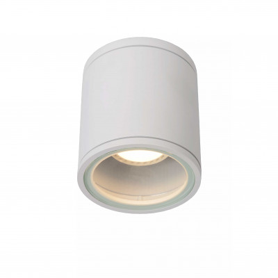 Lucide - Aven - Faretto con struttura in alluminio diffusore in vetro dal design moderno - Colore: Bianco - 1 Lampadina - GU10 - 50W - 65 - SKU: 22962/01/31