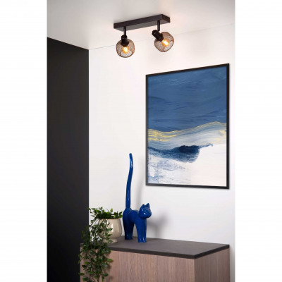 Lucide - Maren - Faretto con struttura lineare in metallo moderna e doppio diffusore orientabile - 2 Lampadine E14 40W - 20 - SKU: 77978/02/