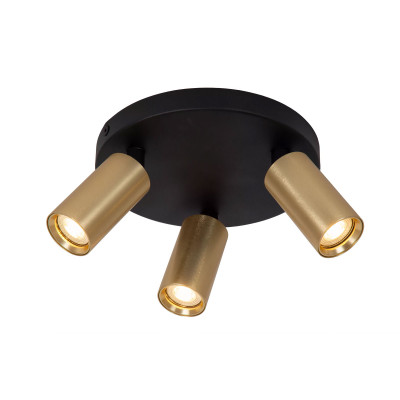 Lucide - Ritmo - Faretto da soffitto con 3 diffusori dimmerabili e orientabili in alluminio - 3 Lampadine GU10 35W - IP20 - SKU: 09942/13/