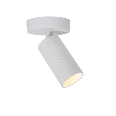 Lucide - Clubs - Faretto da soffitto con struttura in alluminio orientabile dal design moderno - Colore: Bianco - 1 Lampadina - GU10 - 40W - IP20 - SKU: 09939/01/31