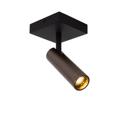 Lucide - Grado - Faretto da soffitto in allumino con diffusore orientabile dal design moderno - Colore: Grigio - 1 Lampadina - GU10 - 40W - IP20 - SKU: 22974/01/15