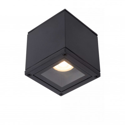Lucide - Aven - Faretto in alluminio quadrata e diffusore in vetro dal design moderno - 1 Lampadina GU10 50W - 65 - SKU: 22963/01/