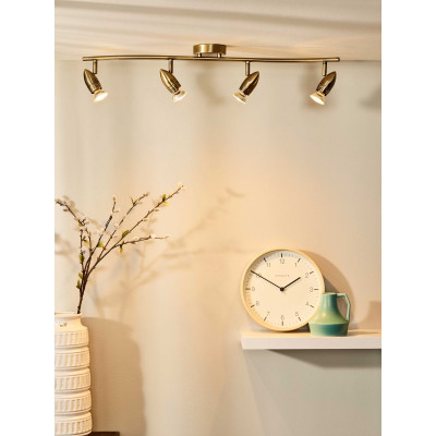 Lucide - Caro - Faretto lineare LED in metallo con 4 diffusori orientabili dal design moderno - 4 Lampadine GU10 5W - Lumen 350 x4 - Gradi Kelvin 3000k Luce Calda - 20 - SKU: 13955/20/