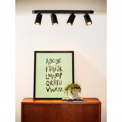 Lucide - Xyrus - Faretto moderno a LED dimmerabile in alluminio con 4 diffusori orientabili - 4 Lampadine GU10 5W - Lumen 320 x4 - Gradi Kelvin 3000k Luce Calda - 20 - SKU: 23954/21/