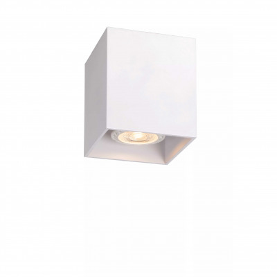 Lucide - Bodi - Faretto quadrato con struttura in alluminio verniciato dal design moderno - Colore: Bianco - 1 Lampadina - GU10 - 50W - IP20 - SKU: 09101/01/31