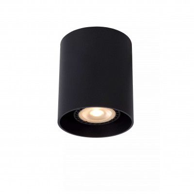 Lucide - Bodi - Faretto rotondo con struttura in alluminio verniciato dal design moderno - Colore: Nero - 1 Lampadina - GU10 - 50W - IP20 - SKU: 09100/01/30