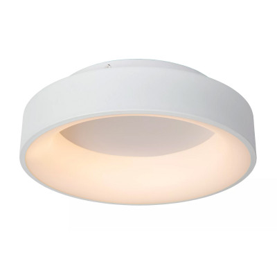 Lucide - Mirage - Lampada a soffitto in metallo con led dimmerabile dal design moderno - Colore: Bianco - 1 Lampadina - Led Integrato - 22W - Lumen 1050 - Gradi Kelvin 2700k Luce Calda - IP20 - SKU: 36114/18/31