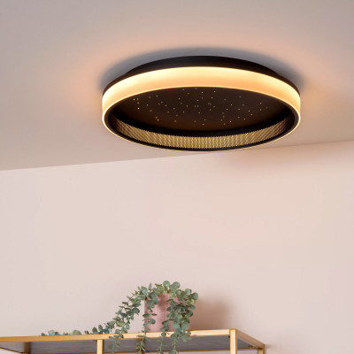 Lucide - Estreja - Lampada a soffitto rotonda con diffusore a led dimmerabile - 2 Lampadine Led Integrato 40W - Lumen 500 - Gradi Kelvin 2700k Luce Calda - IP20 - SKU: 71102/40/